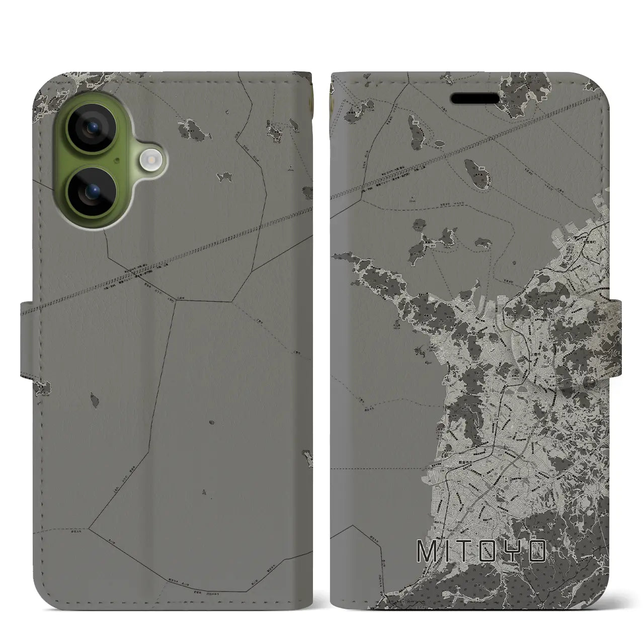 【三豊(香川県)】地図柄iPhoneケース(手帳タイプ)