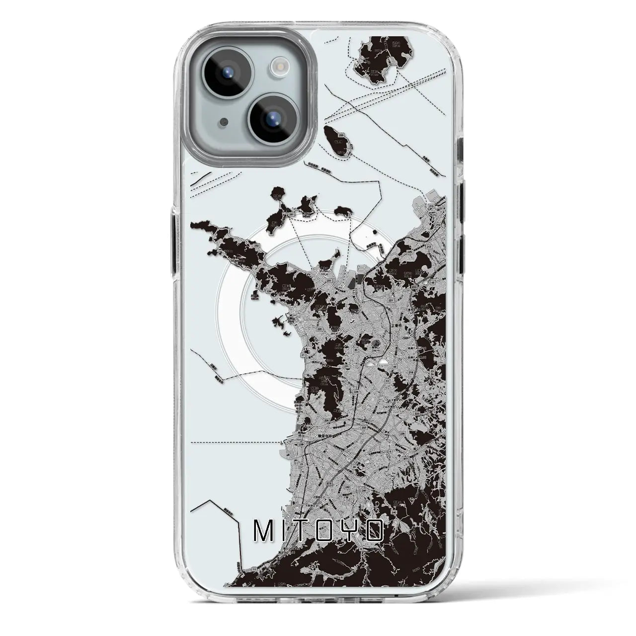 【三豊(香川県)】地図柄iPhoneケース(MagSafeタイプ)