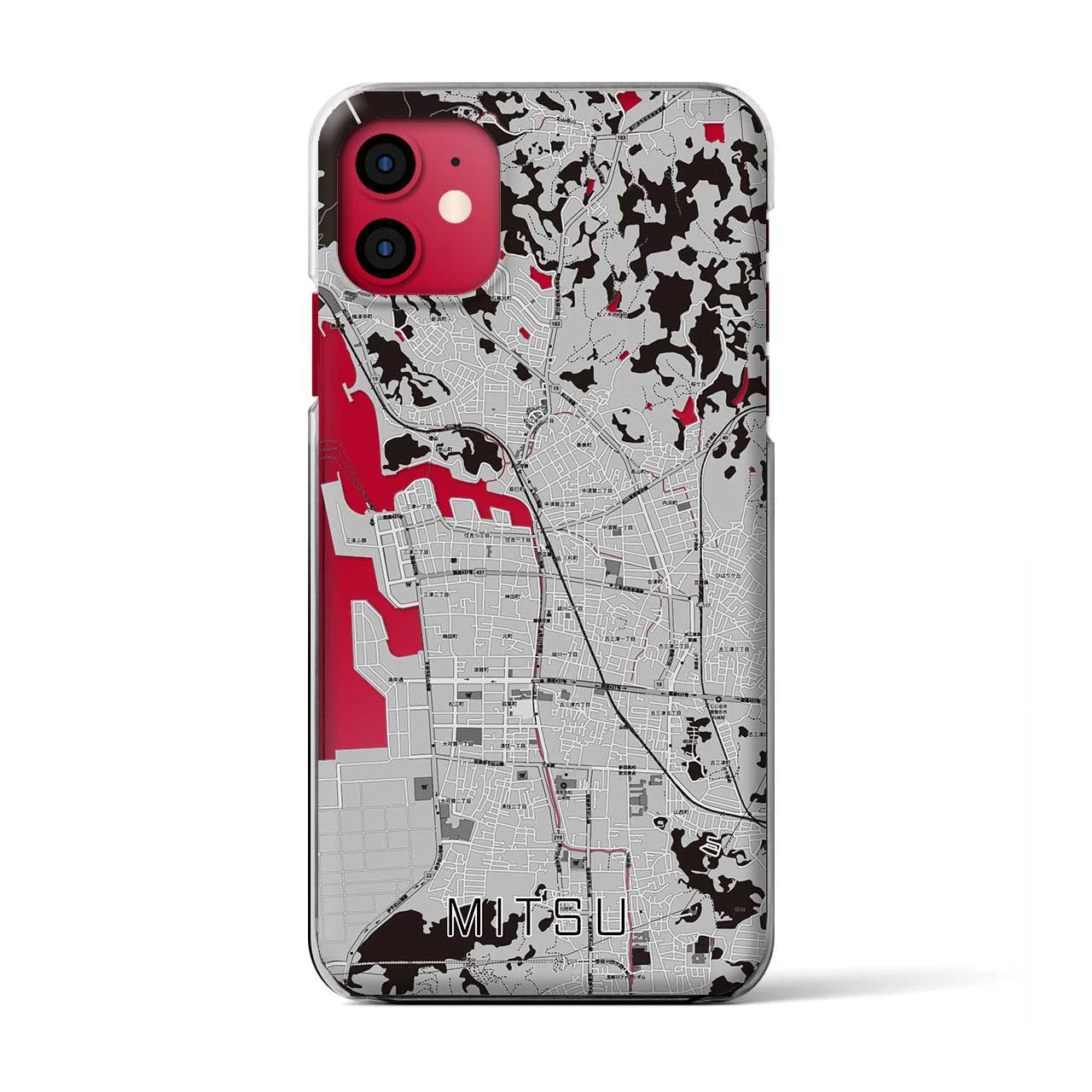 【三津(愛媛県)】地図柄iPhoneケース(クリアタイプ)