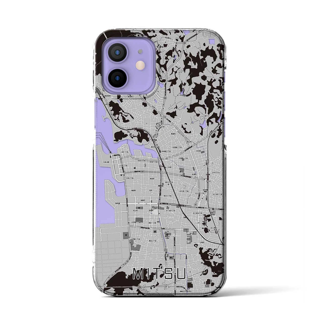 【三津(愛媛県)】地図柄iPhoneケース(クリアタイプ)