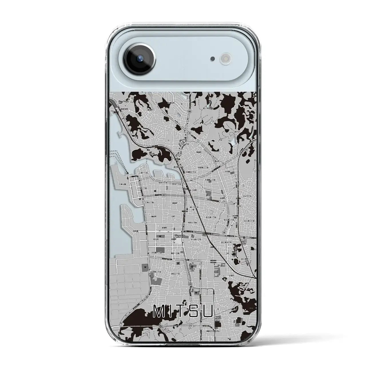 【三津(愛媛県)】地図柄iPhoneケース(クリアタイプ)