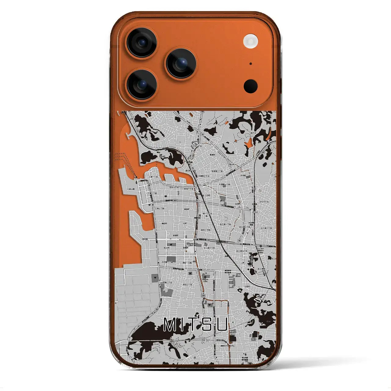 【三津(愛媛県)】地図柄iPhoneケース(クリアタイプ)