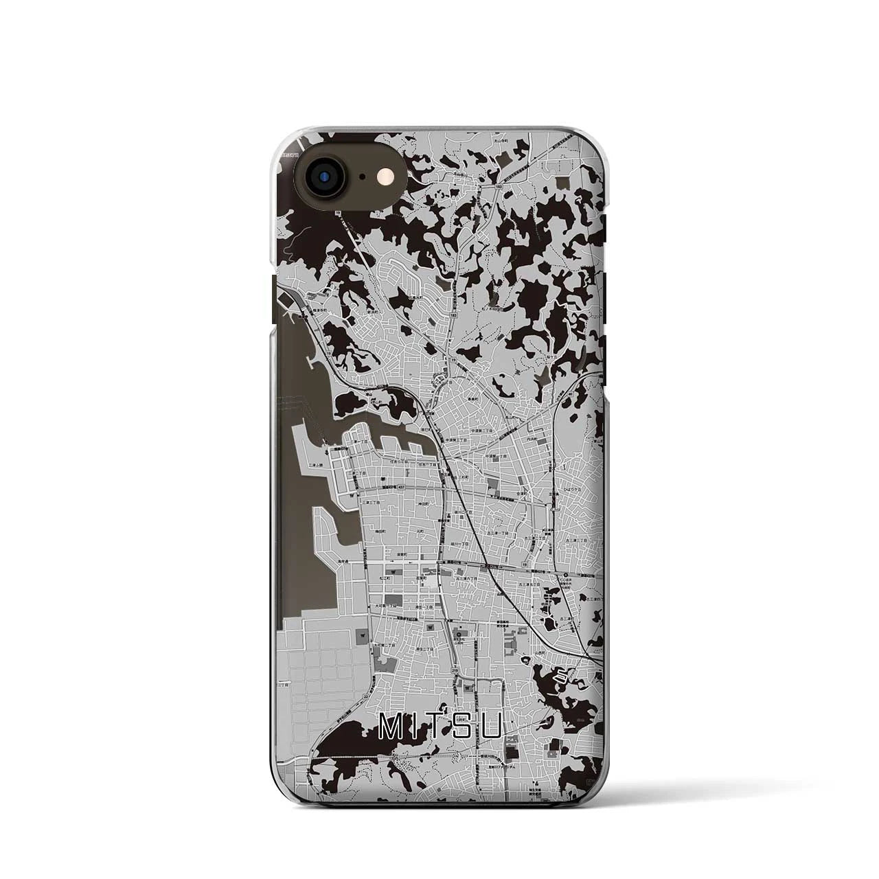 【三津(愛媛県)】地図柄iPhoneケース(クリアタイプ)