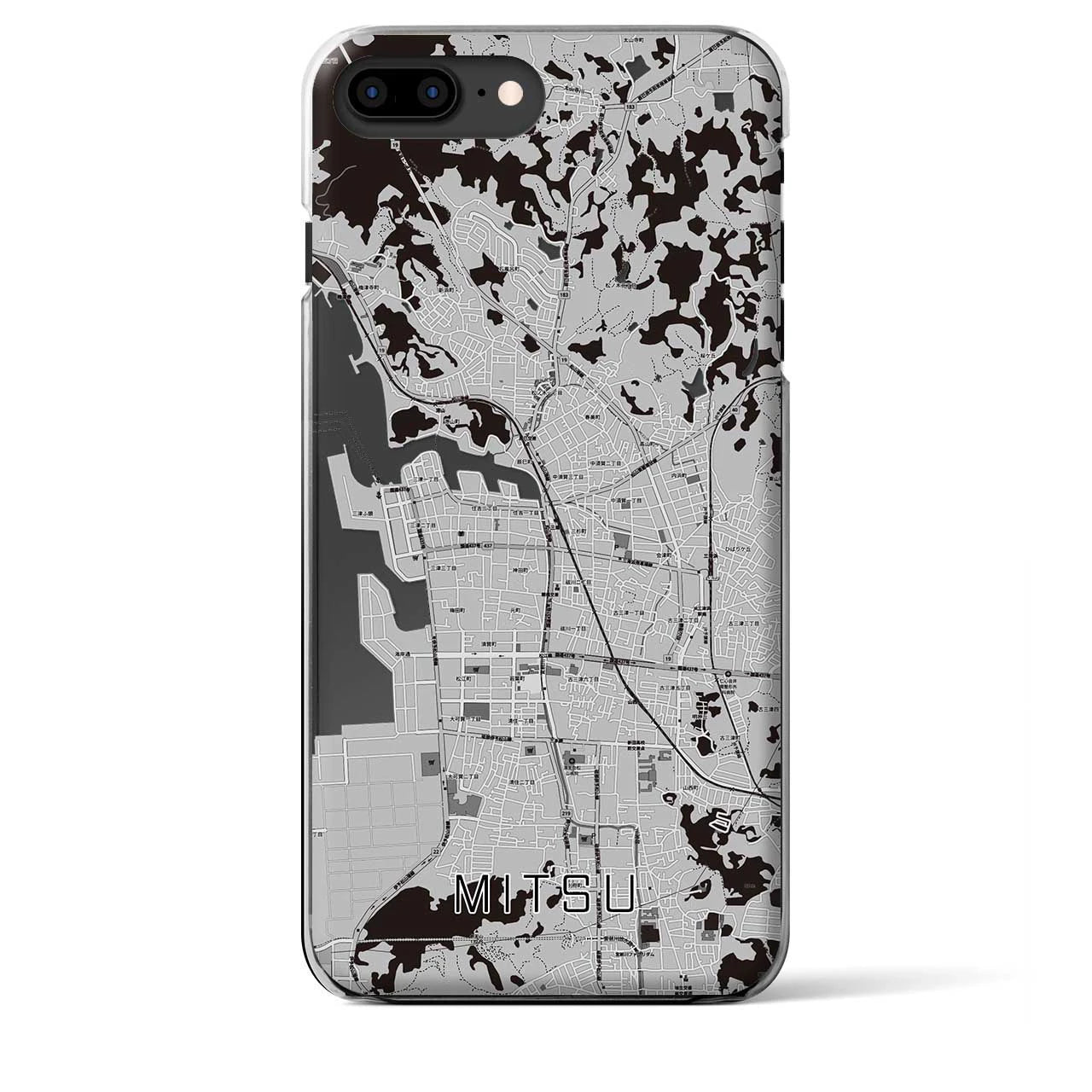 【三津(愛媛県)】地図柄iPhoneケース(クリアタイプ)