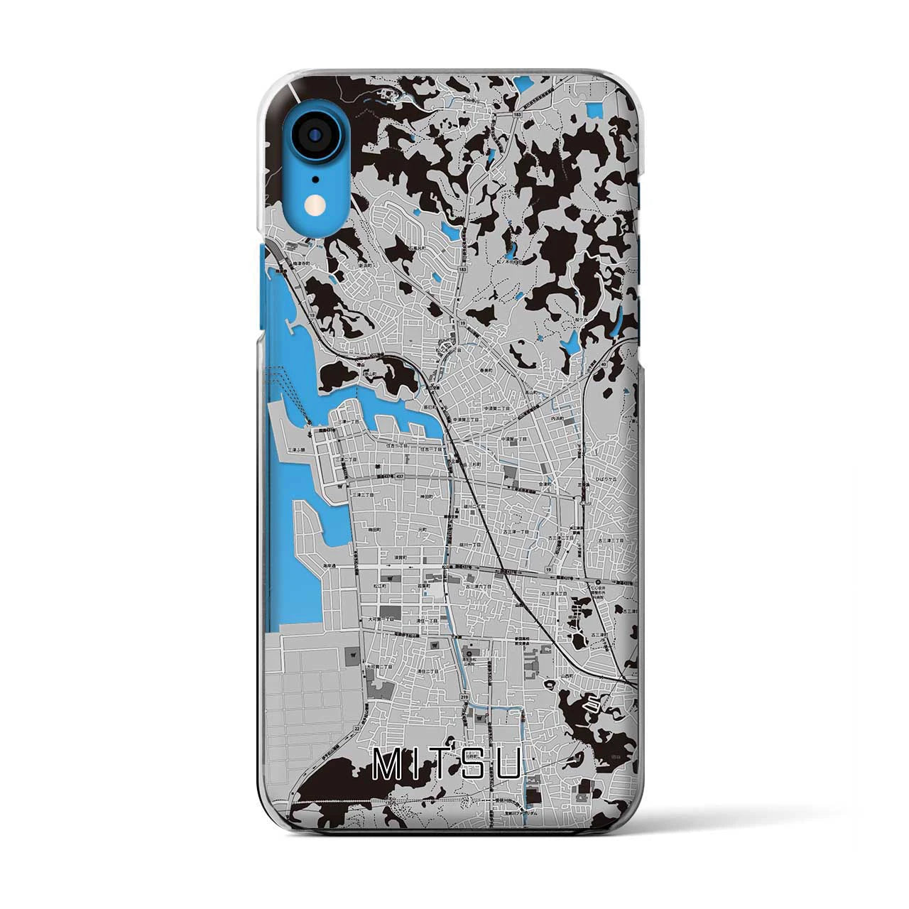 【三津(愛媛県)】地図柄iPhoneケース(クリアタイプ)