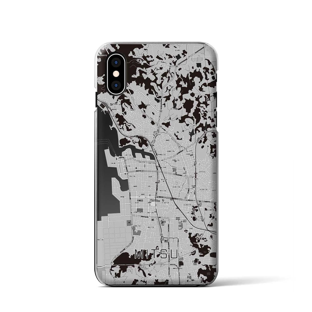 【三津(愛媛県)】地図柄iPhoneケース(クリアタイプ)