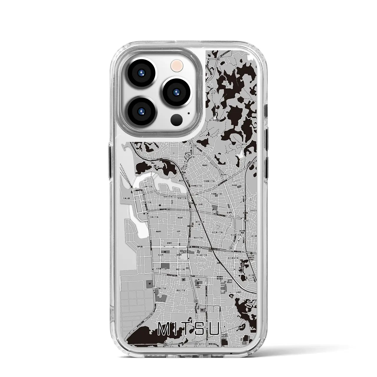 【三津(愛媛県)】地図柄iPhoneケース(MagSafeタイプ)