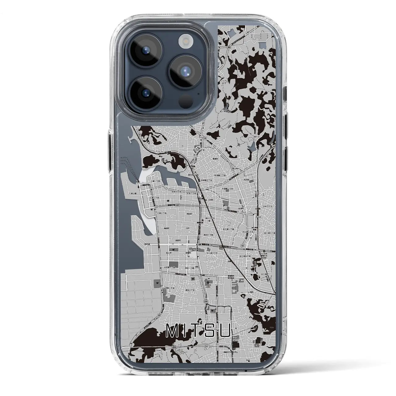 【三津(愛媛県)】地図柄iPhoneケース(MagSafeタイプ)