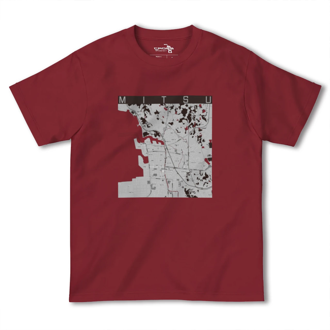 【三津(愛媛県)】地図柄ヘビーウェイトTシャツ