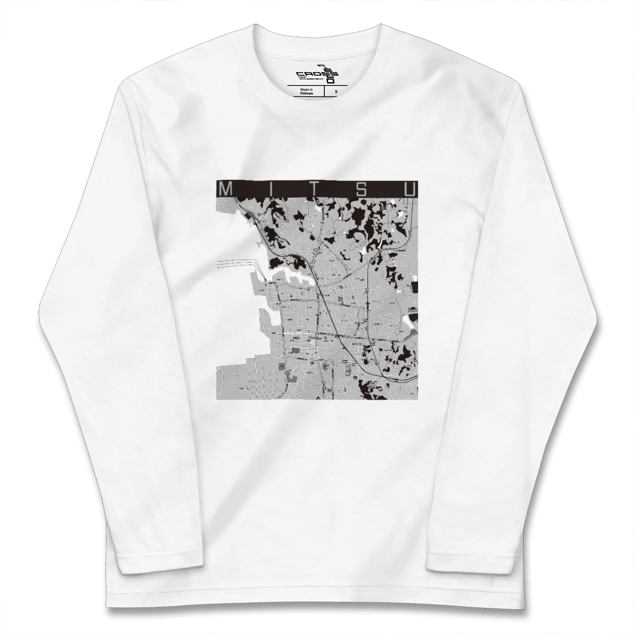 【三津(愛媛県)】地図柄ロングスリーブTシャツ