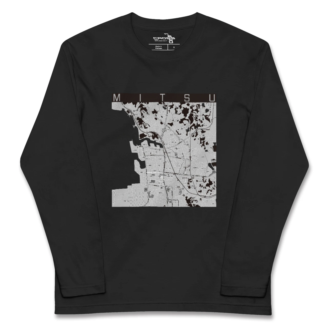 【三津(愛媛県)】地図柄ロングスリーブTシャツ