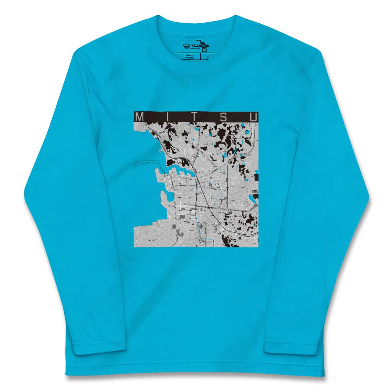 【三津(愛媛県)】地図柄ロングスリーブTシャツ