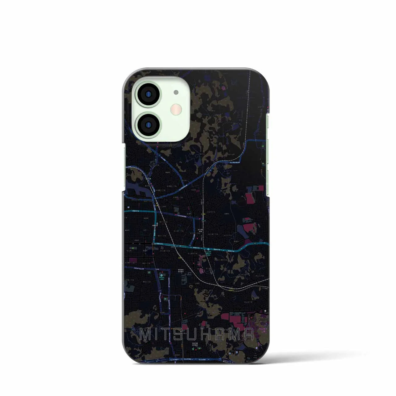 【三津浜(愛媛県)】地図柄iPhoneケース(バックカバータイプ)