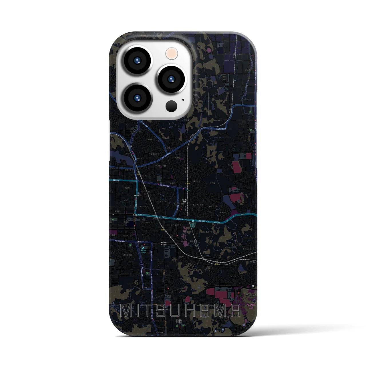 【三津浜(愛媛県)】地図柄iPhoneケース(バックカバータイプ)