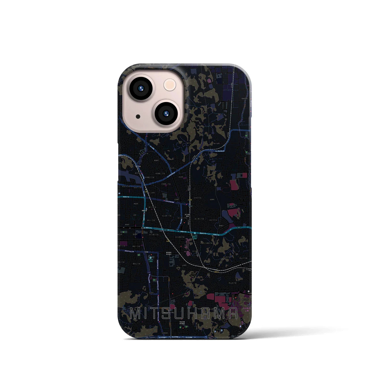 【三津浜(愛媛県)】地図柄iPhoneケース(バックカバータイプ)