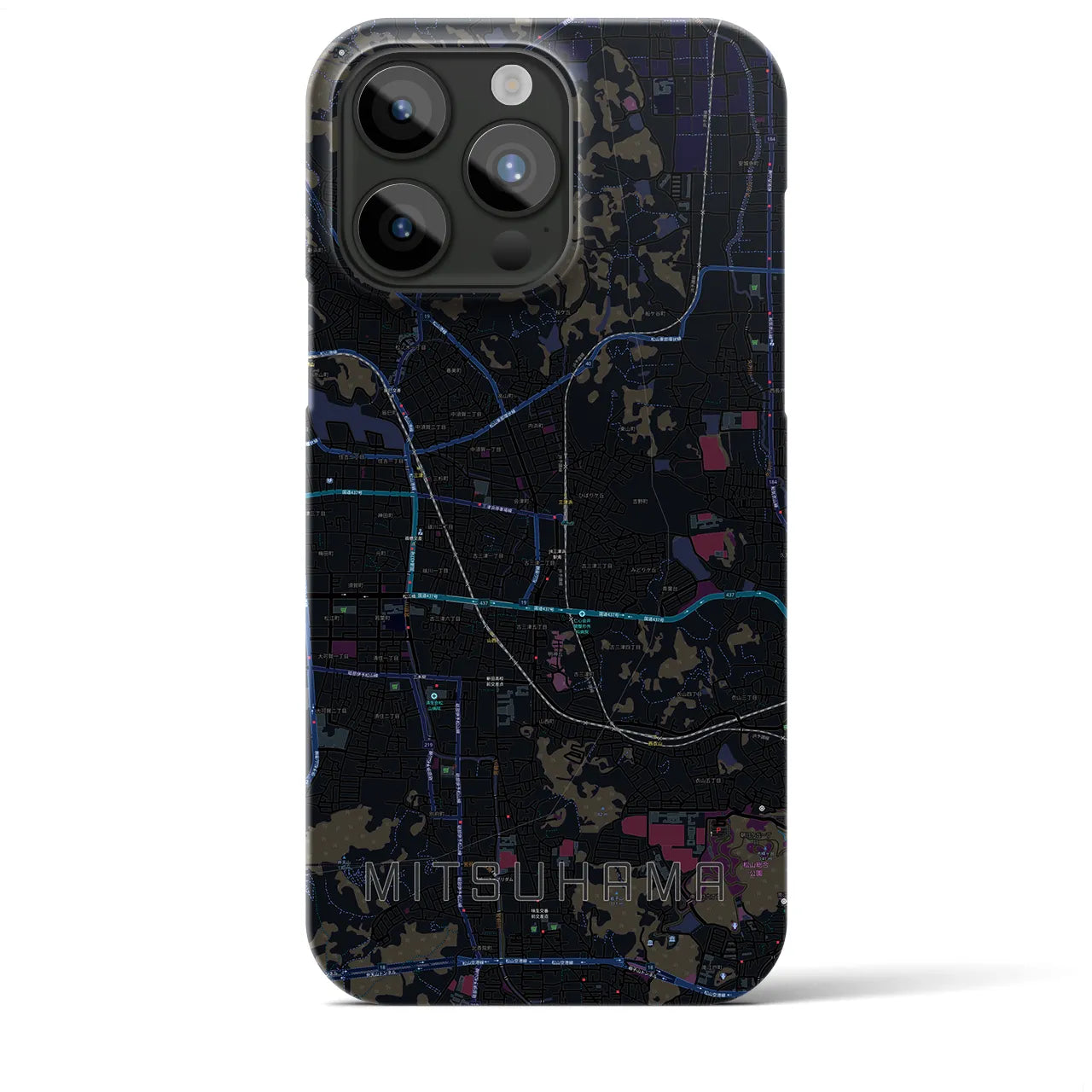 【三津浜(愛媛県)】地図柄iPhoneケース(バックカバータイプ)