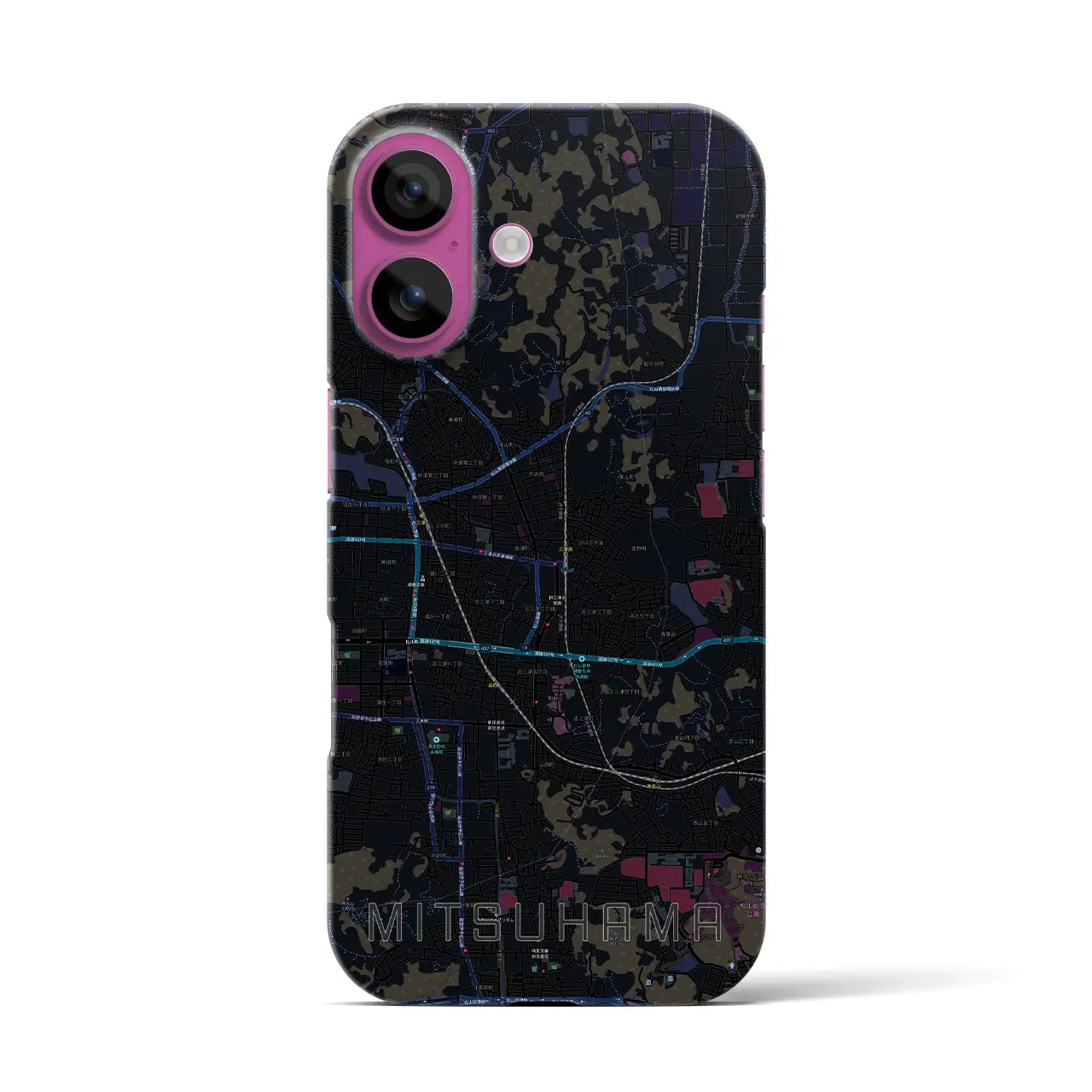 【三津浜(愛媛県)】地図柄iPhoneケース(バックカバータイプ)