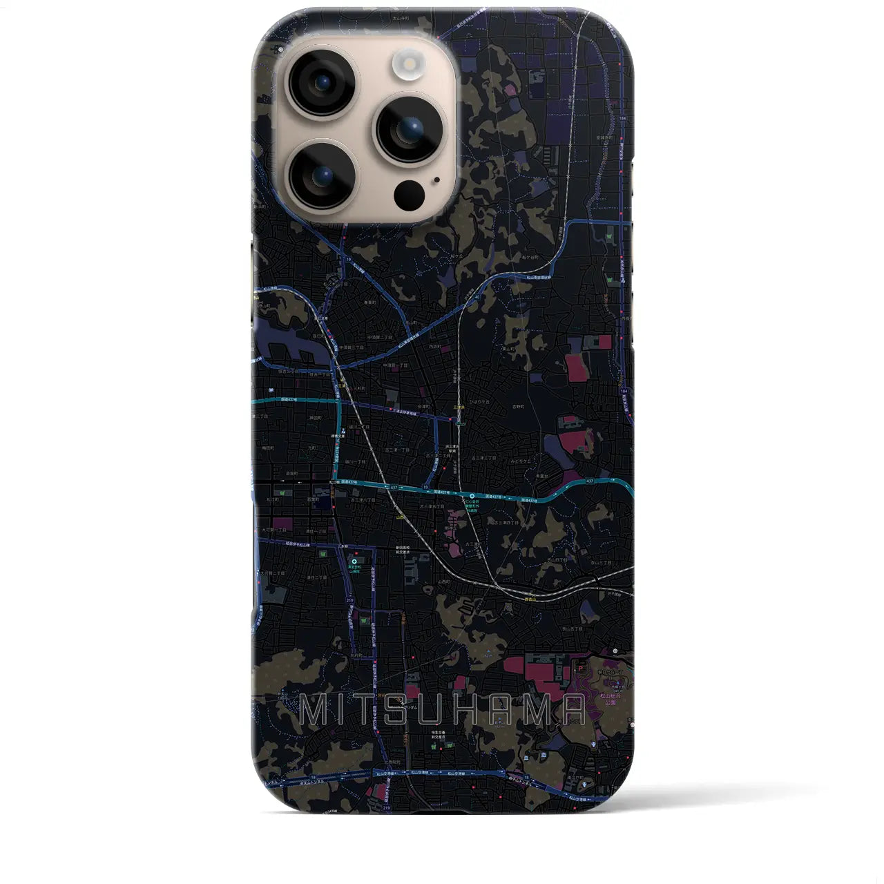 【三津浜(愛媛県)】地図柄iPhoneケース(バックカバータイプ)