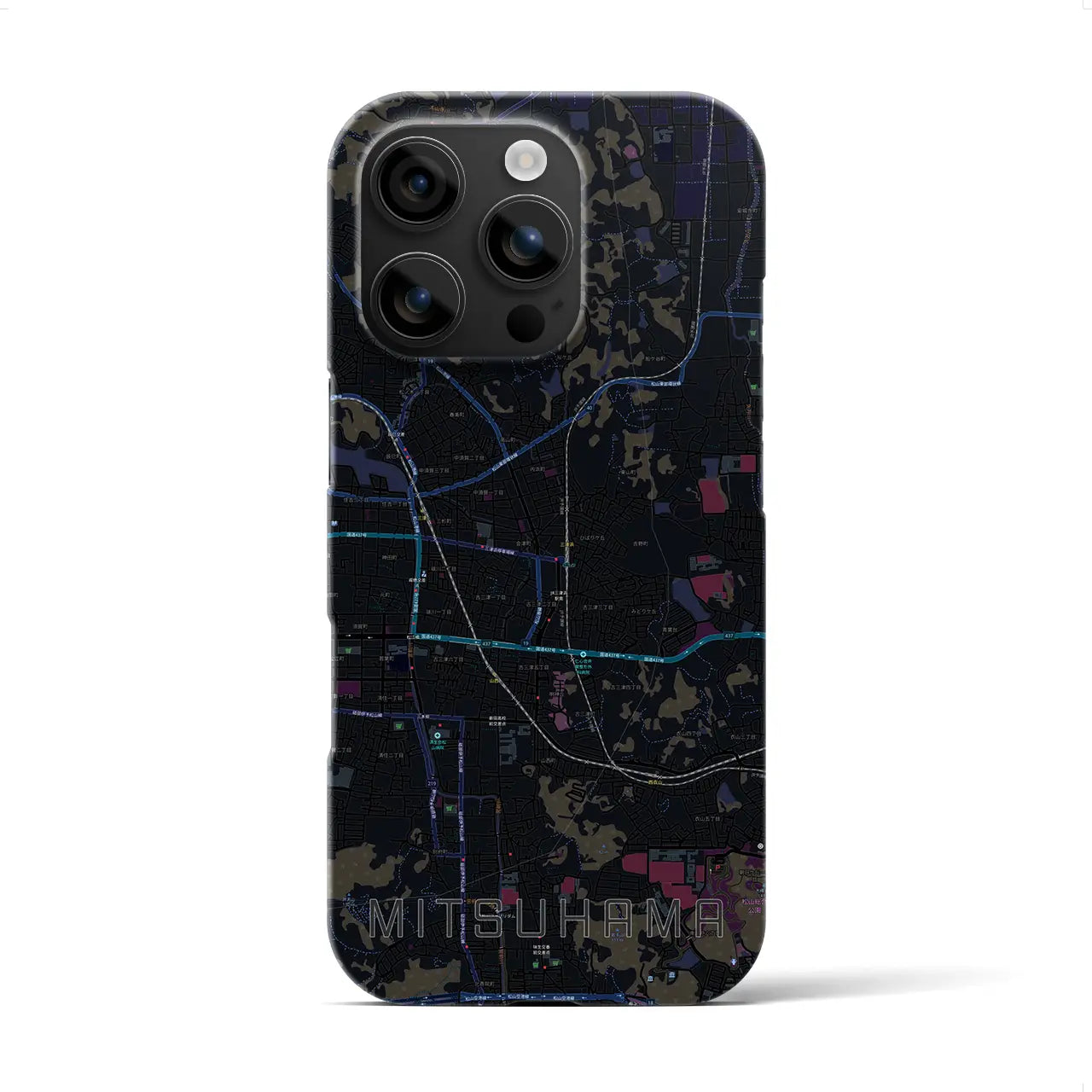 【三津浜(愛媛県)】地図柄iPhoneケース(バックカバータイプ)