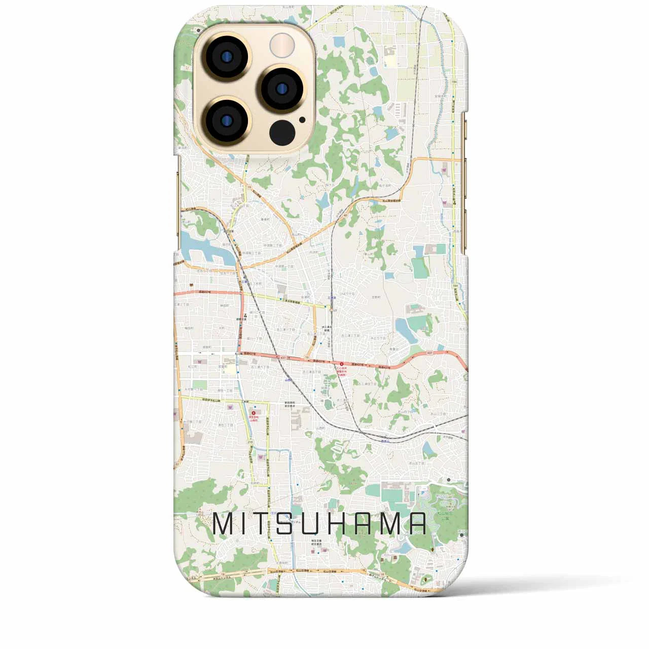 【三津浜(愛媛県)】地図柄iPhoneケース(バックカバータイプ)