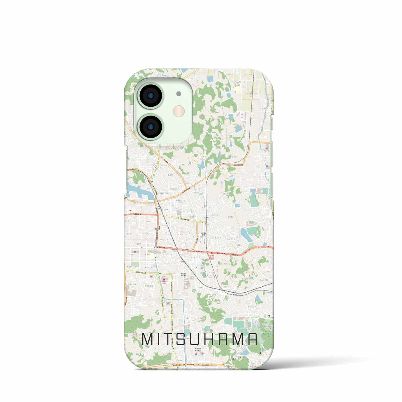 【三津浜(愛媛県)】地図柄iPhoneケース(バックカバータイプ)