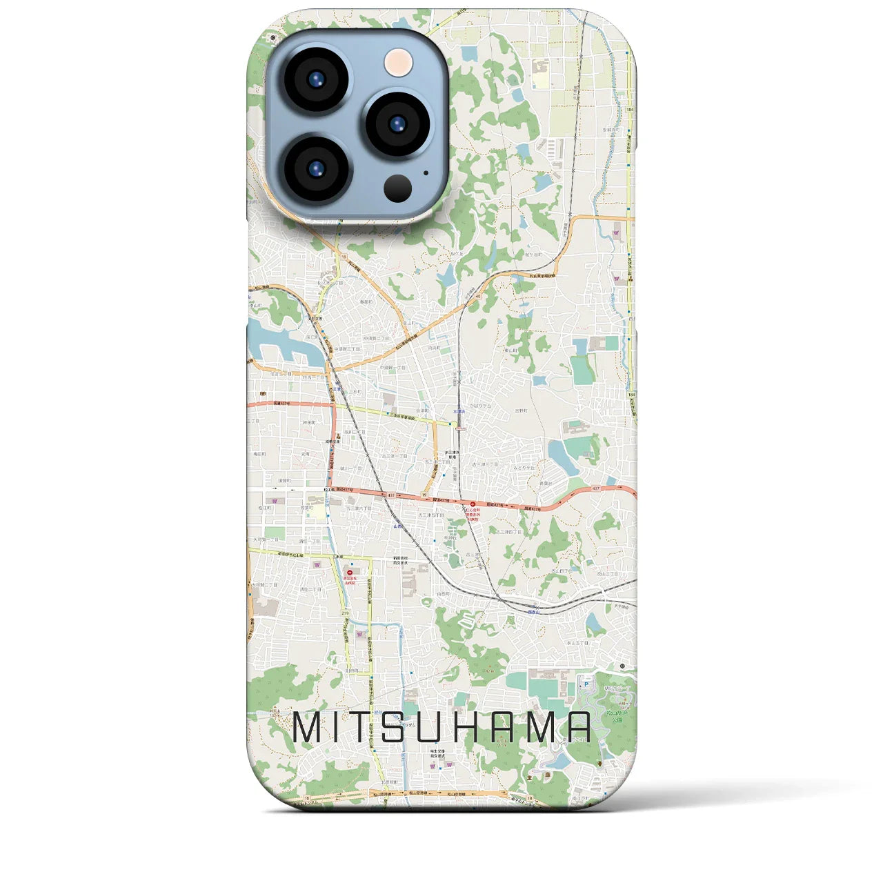 【三津浜(愛媛県)】地図柄iPhoneケース(バックカバータイプ)
