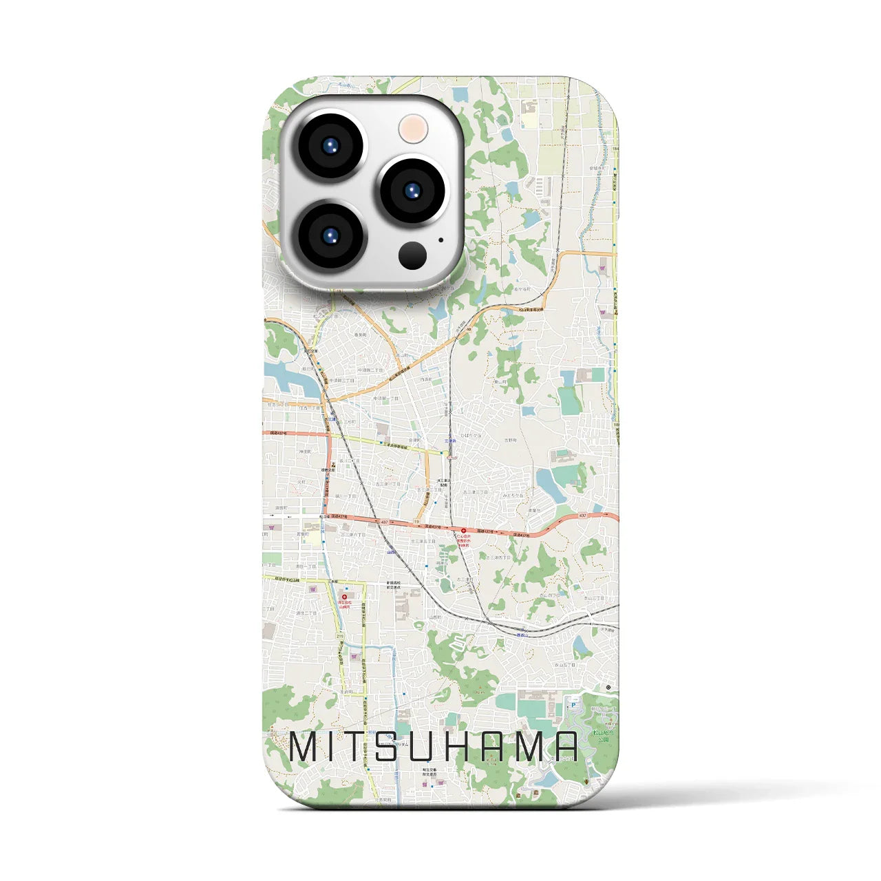 【三津浜(愛媛県)】地図柄iPhoneケース(バックカバータイプ)