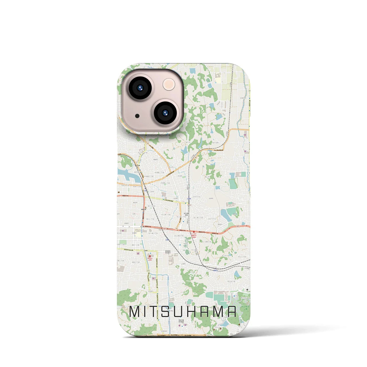 【三津浜(愛媛県)】地図柄iPhoneケース(バックカバータイプ)