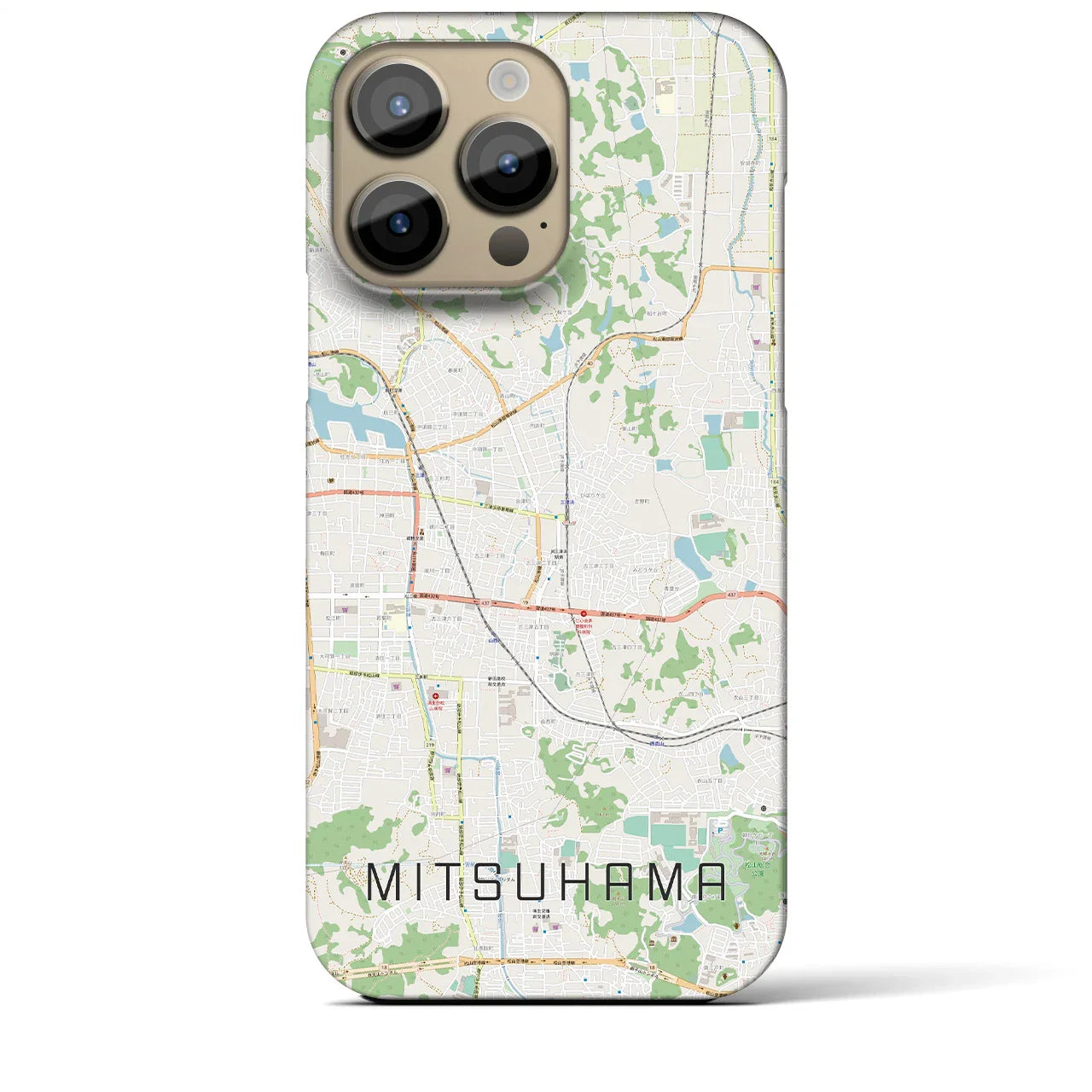 【三津浜(愛媛県)】地図柄iPhoneケース(バックカバータイプ)
