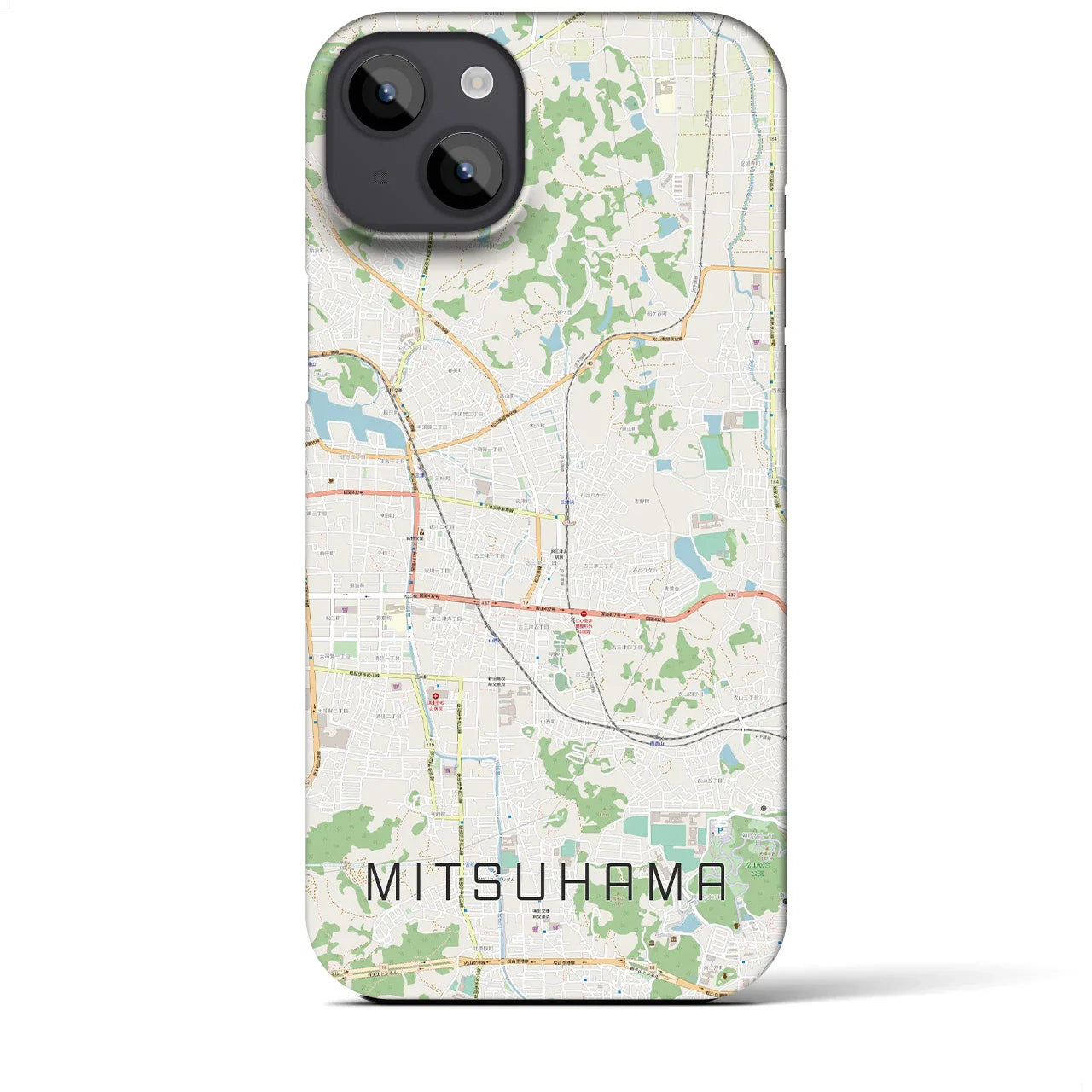 【三津浜(愛媛県)】地図柄iPhoneケース(バックカバータイプ)
