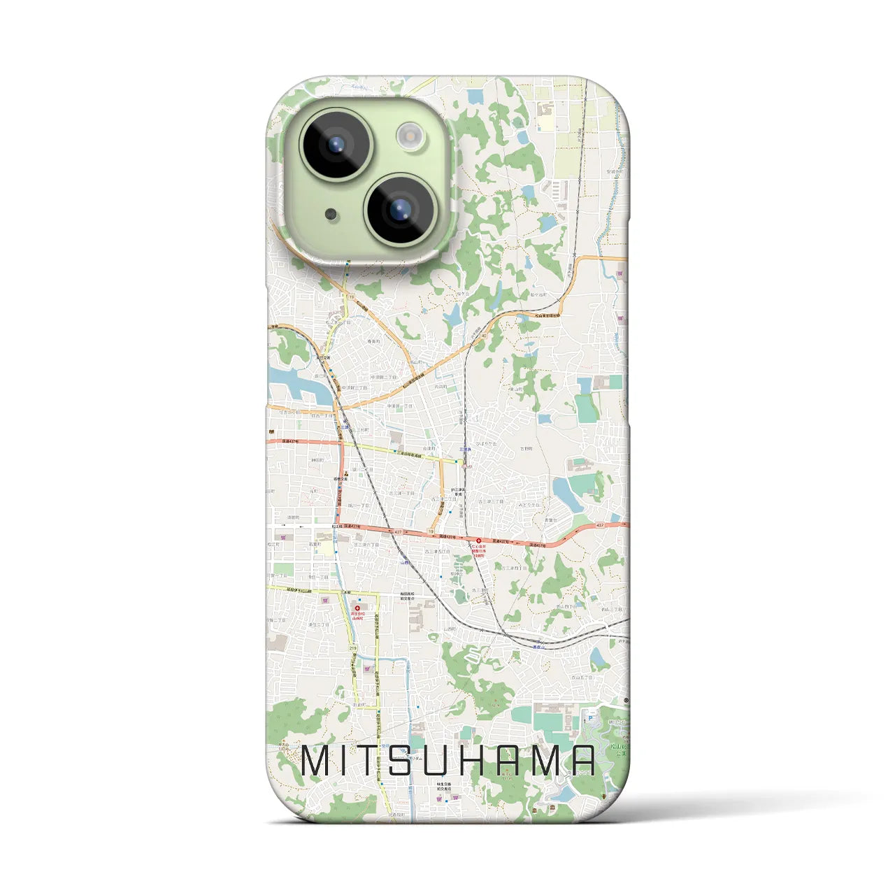 【三津浜(愛媛県)】地図柄iPhoneケース(バックカバータイプ)
