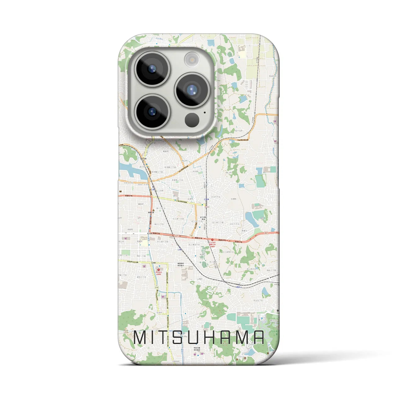 【三津浜(愛媛県)】地図柄iPhoneケース(バックカバータイプ)