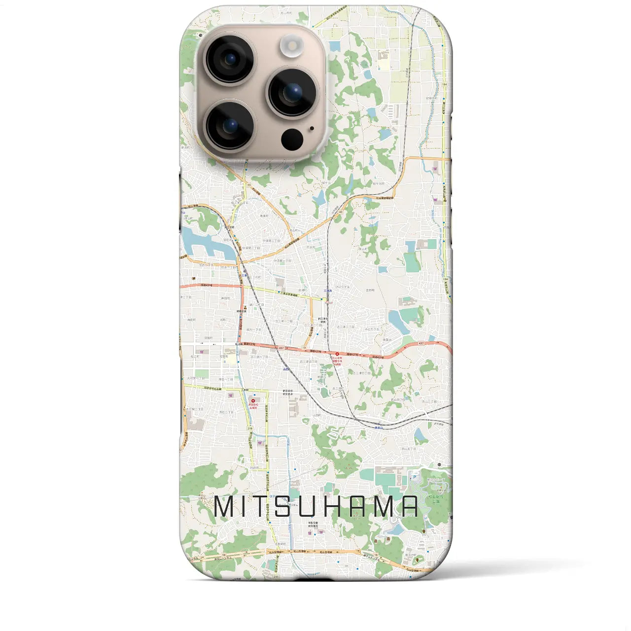 【三津浜(愛媛県)】地図柄iPhoneケース(バックカバータイプ)