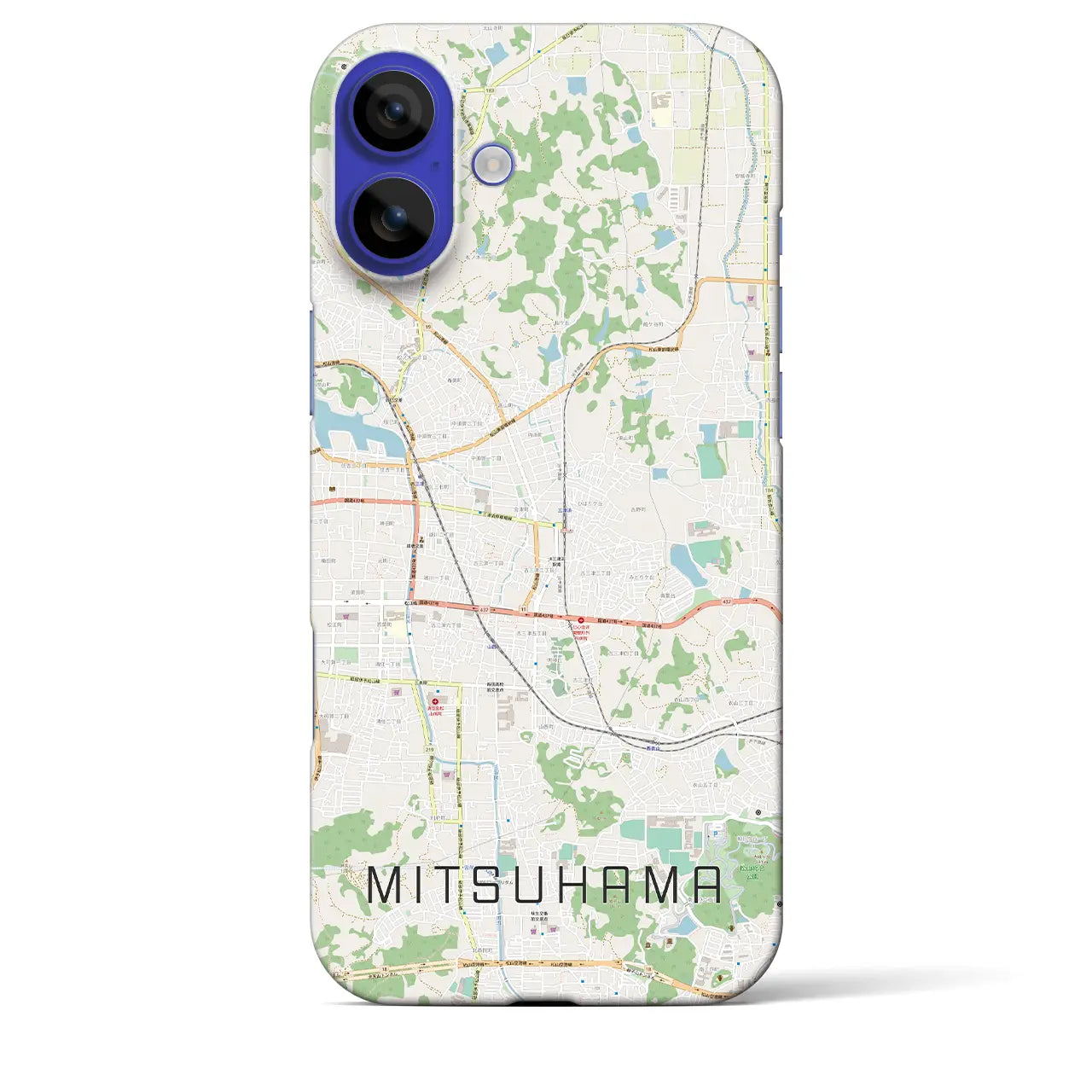 【三津浜(愛媛県)】地図柄iPhoneケース(バックカバータイプ)ナチュラル・iPhone 16 Pro Max 用