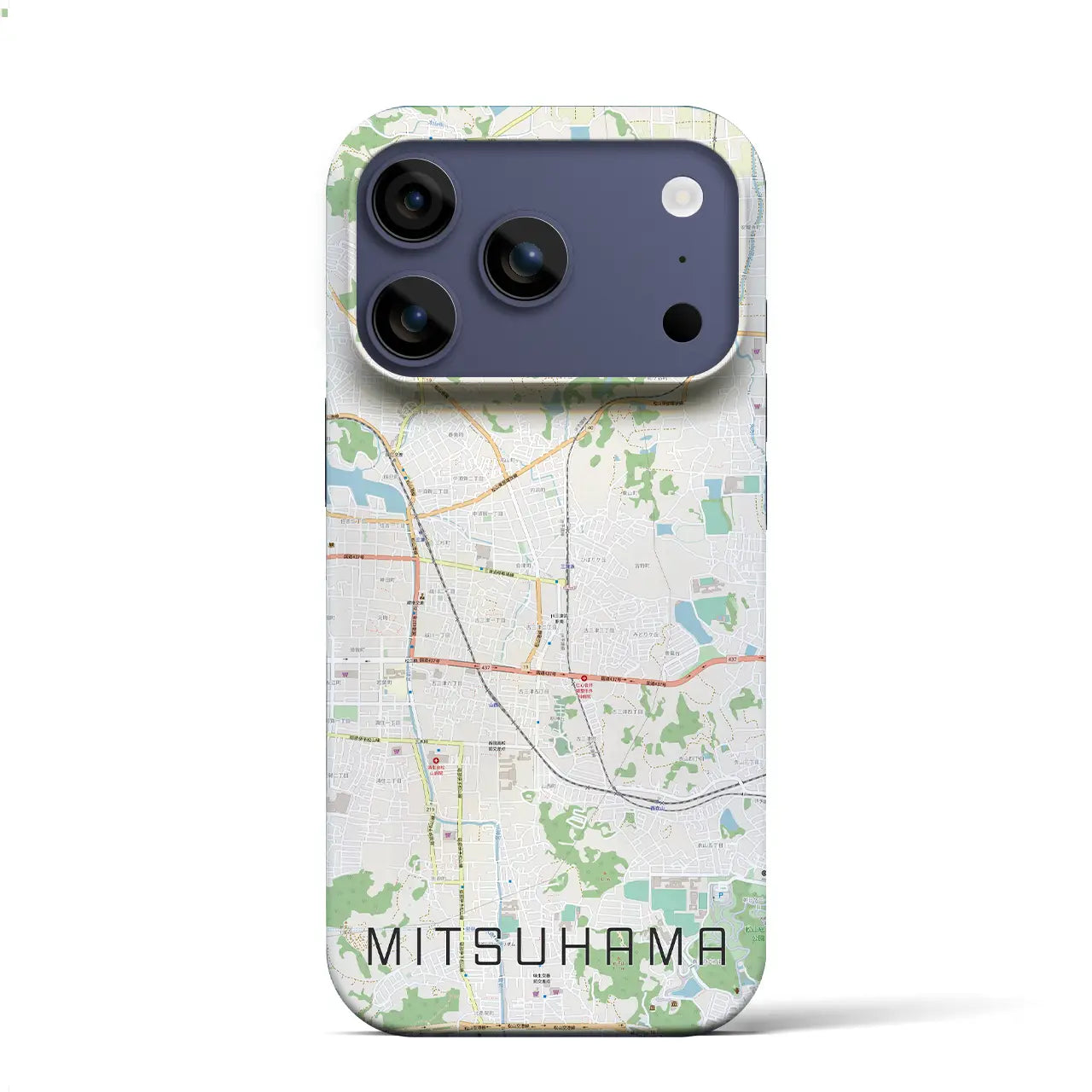 【三津浜(愛媛県)】地図柄iPhoneケース(バックカバータイプ)