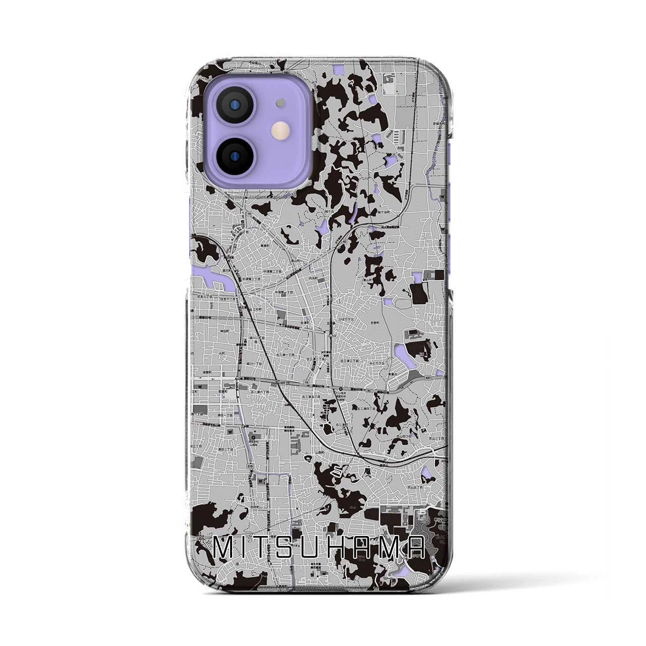 【三津浜(愛媛県)】地図柄iPhoneケース(クリアタイプ)