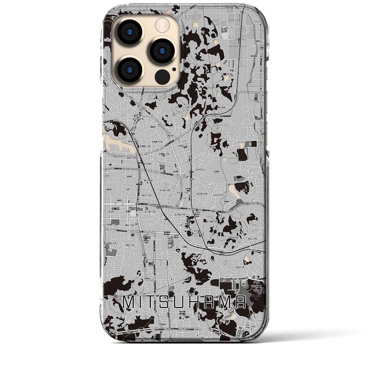 【三津浜(愛媛県)】地図柄iPhoneケース(クリアタイプ)