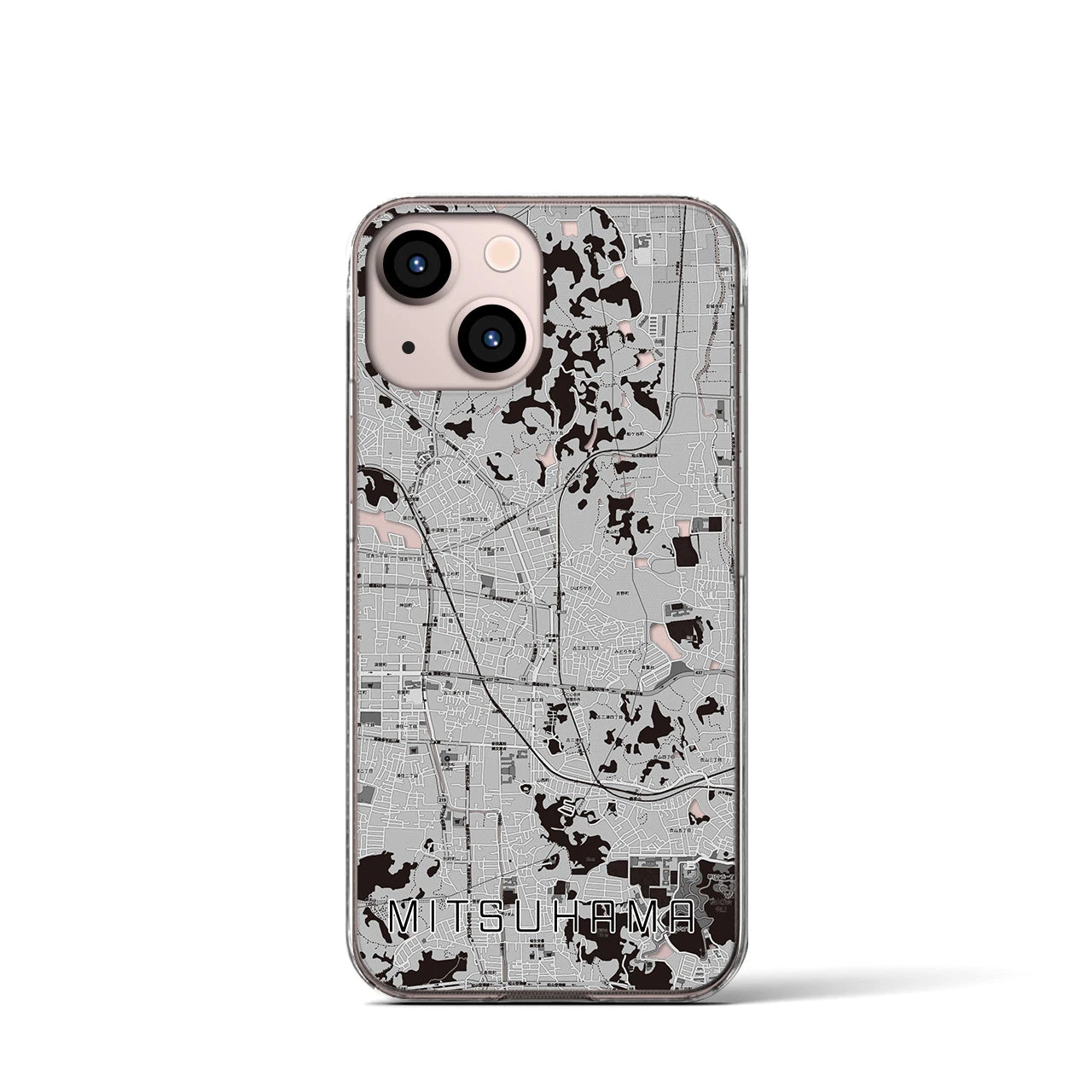 【三津浜(愛媛県)】地図柄iPhoneケース(クリアタイプ)