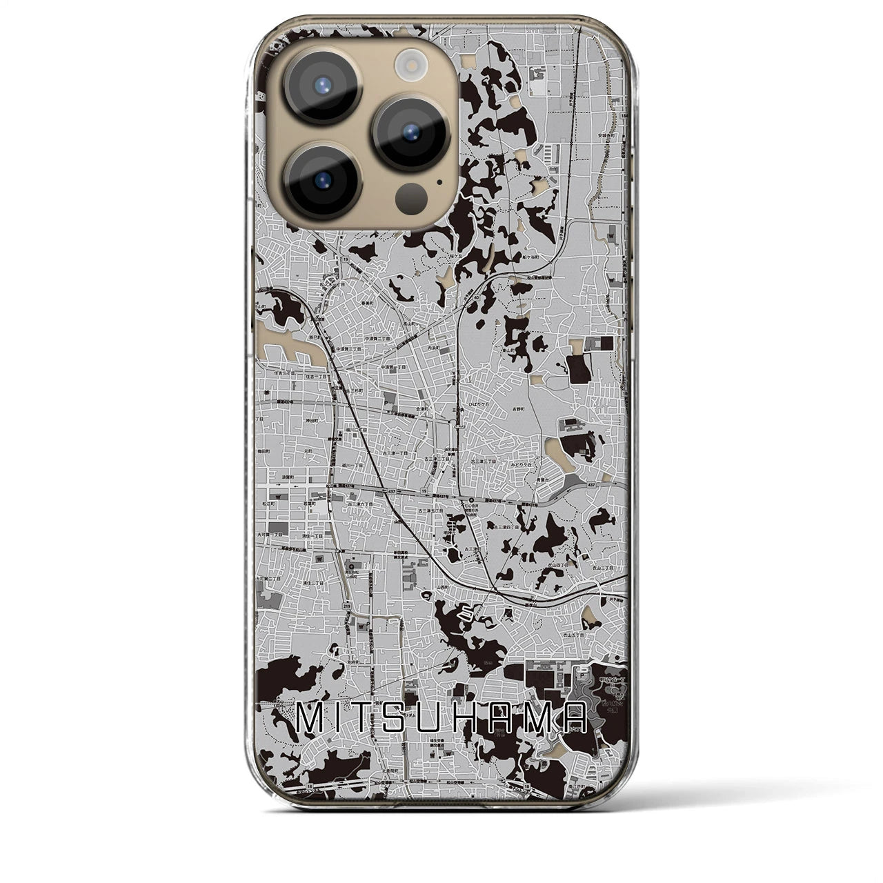 【三津浜(愛媛県)】地図柄iPhoneケース(クリアタイプ)