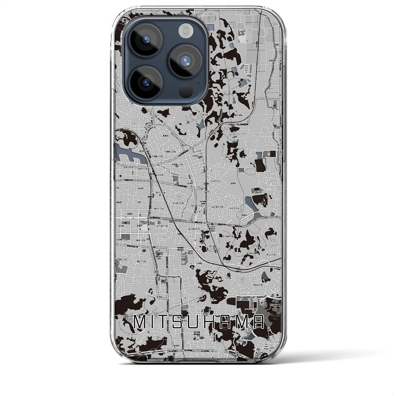 【三津浜(愛媛県)】地図柄iPhoneケース(クリアタイプ)