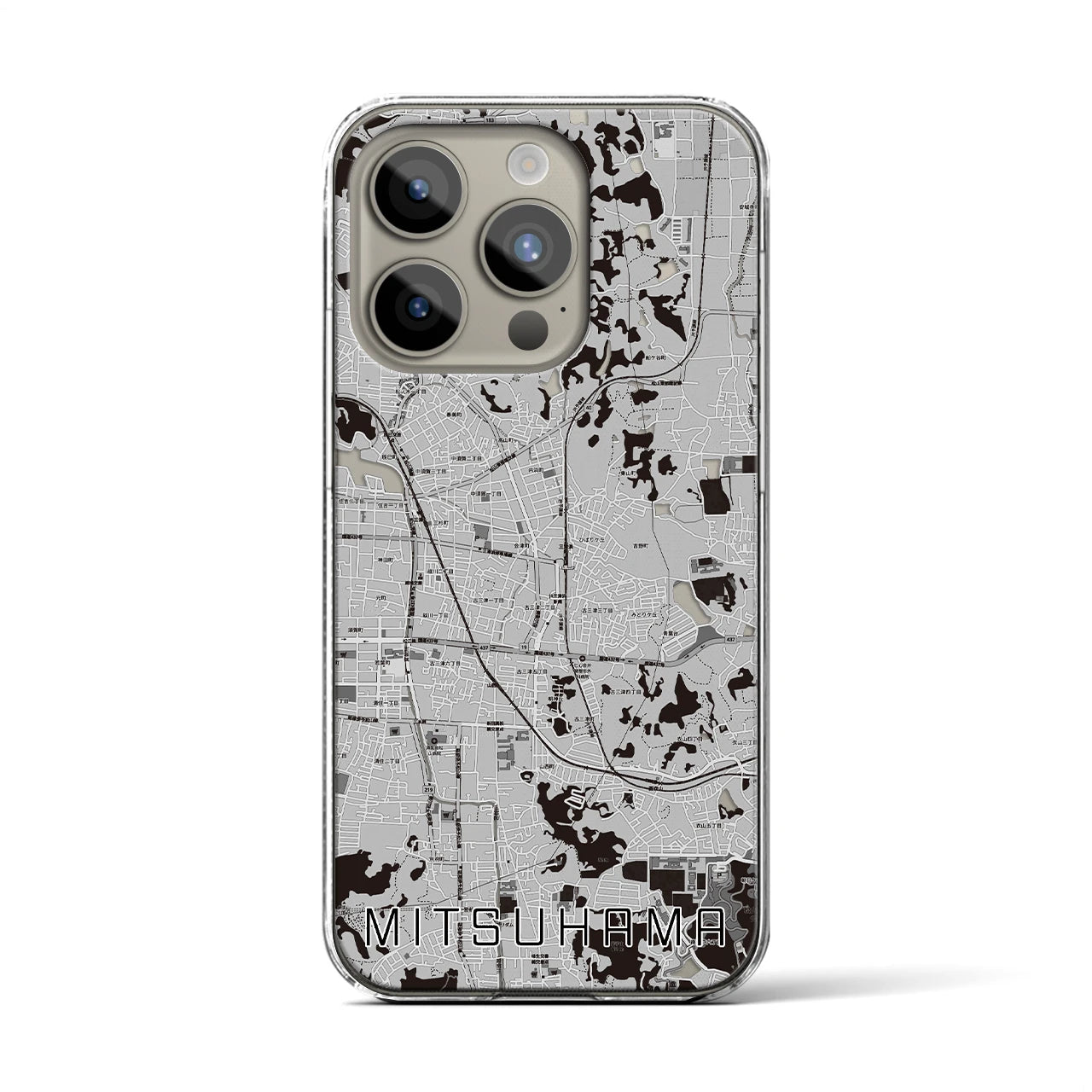 【三津浜(愛媛県)】地図柄iPhoneケース(クリアタイプ)