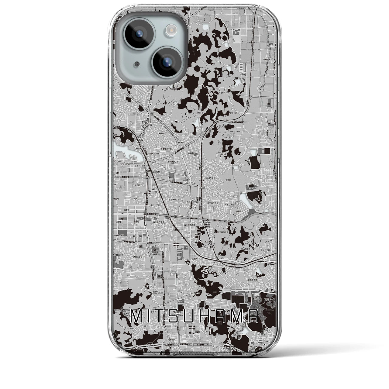 【三津浜(愛媛県)】地図柄iPhoneケース(クリアタイプ)