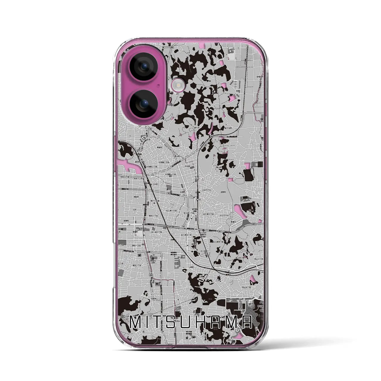 【三津浜(愛媛県)】地図柄iPhoneケース(クリアタイプ)