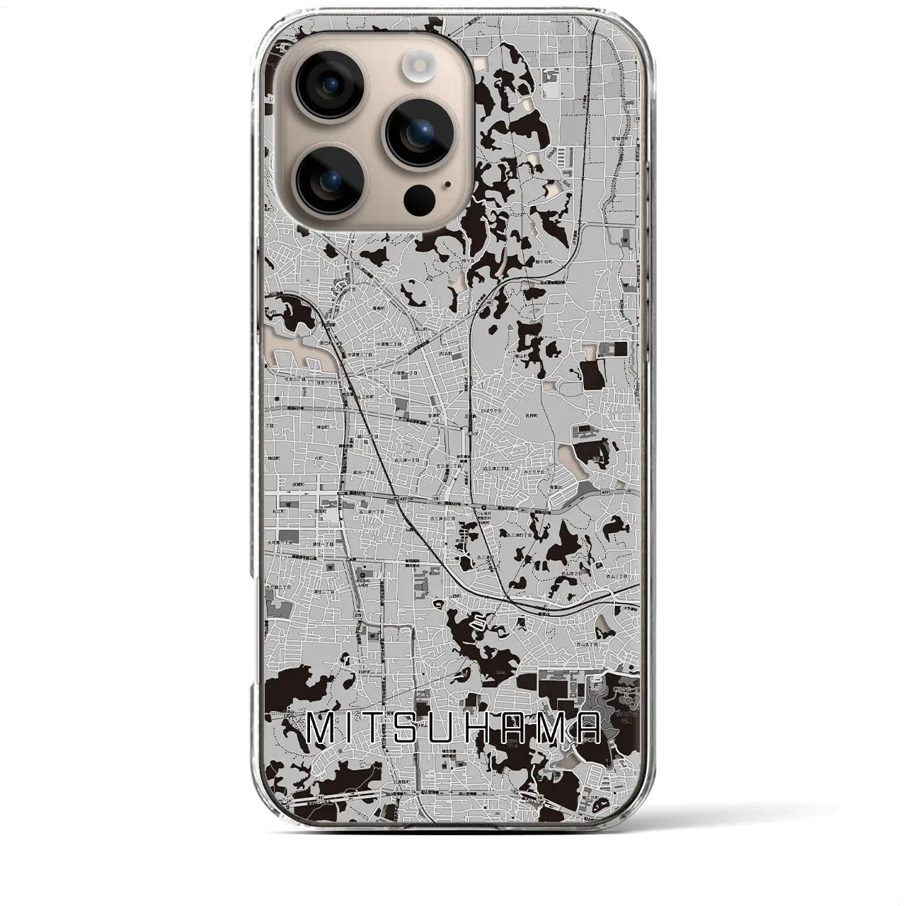 【三津浜(愛媛県)】地図柄iPhoneケース(クリアタイプ)