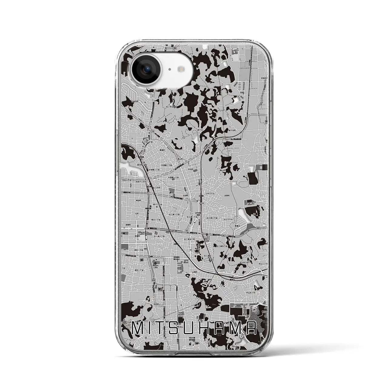 【三津浜(愛媛県)】地図柄iPhoneケース(クリアタイプ)