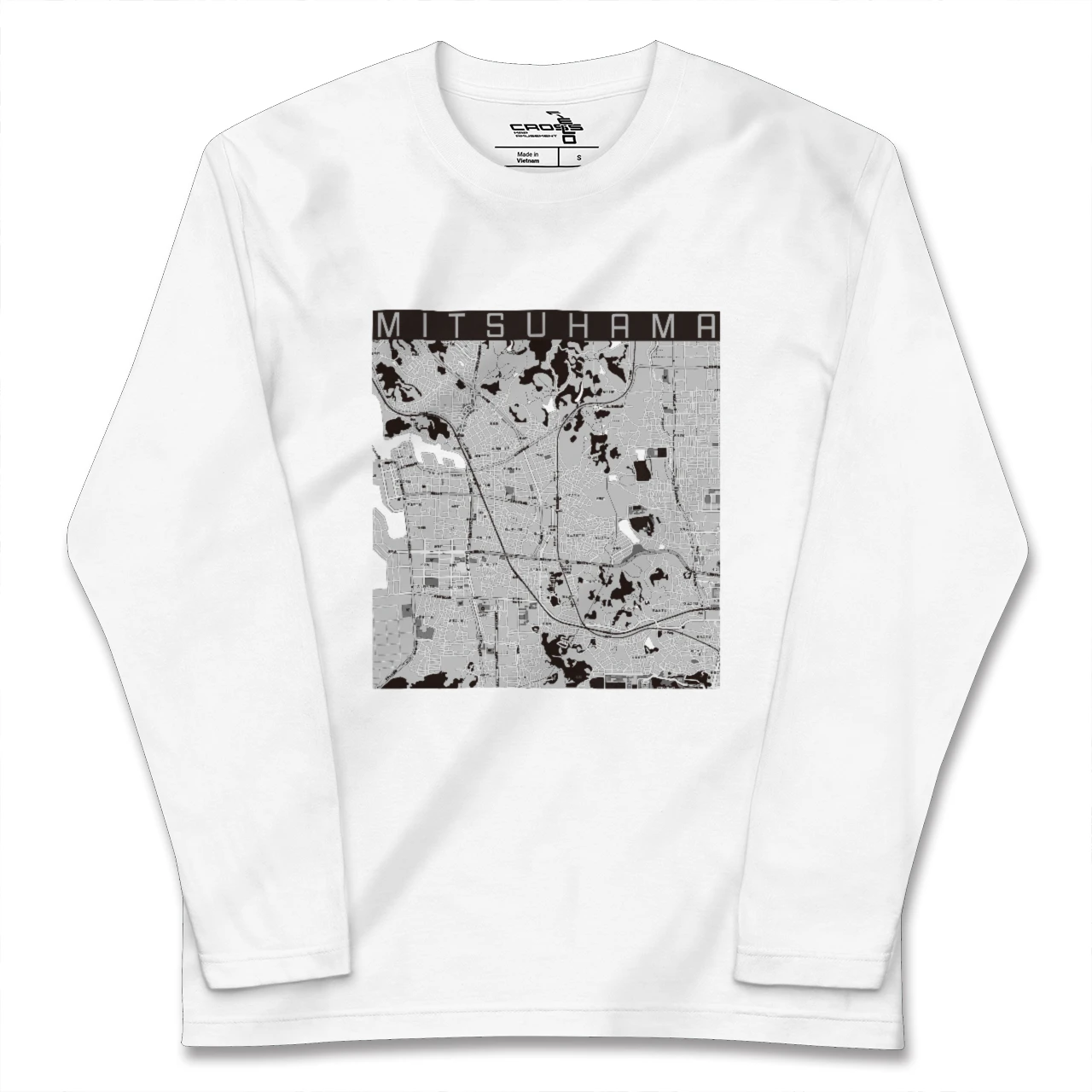 【三津浜(愛媛県)】地図柄ロングスリーブTシャツ