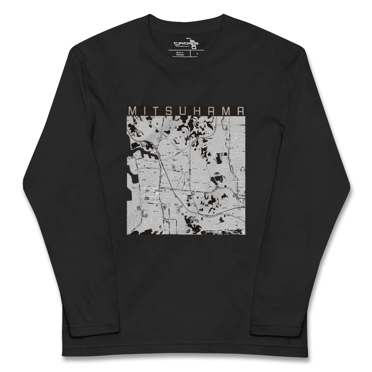 【三津浜(愛媛県)】地図柄ロングスリーブTシャツ