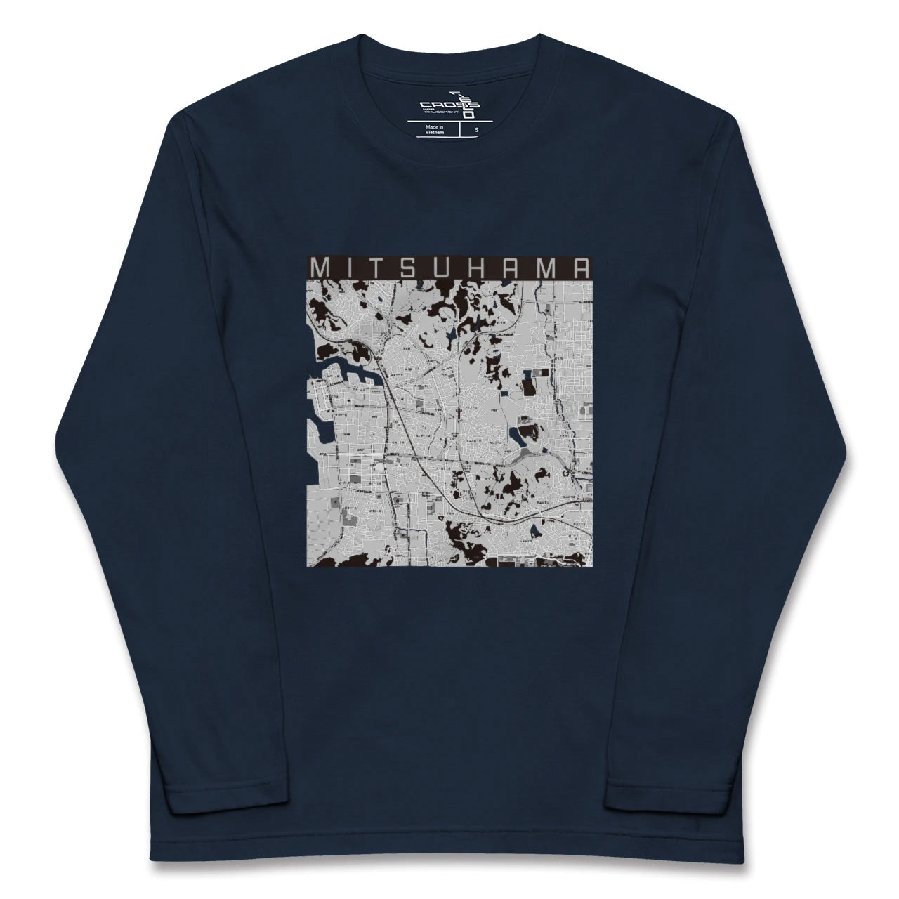 【三津浜(愛媛県)】地図柄ロングスリーブTシャツ