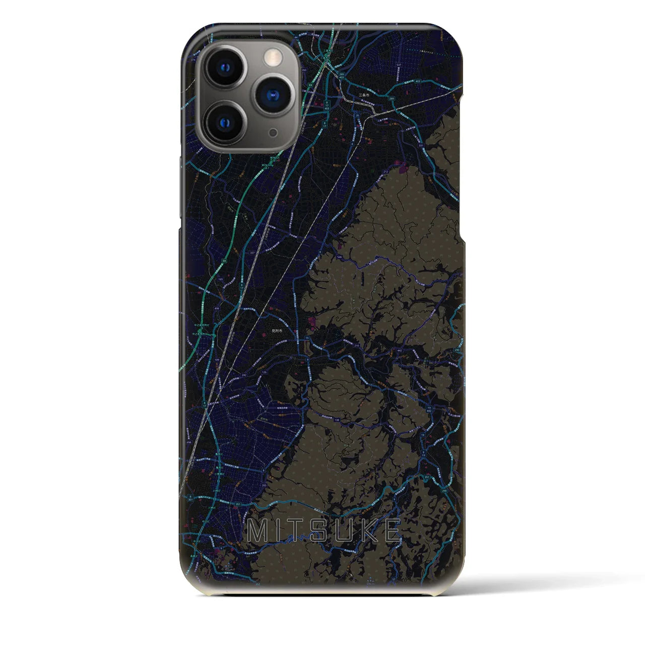 【見附(新潟県)】地図柄iPhoneケース(バックカバータイプ)
