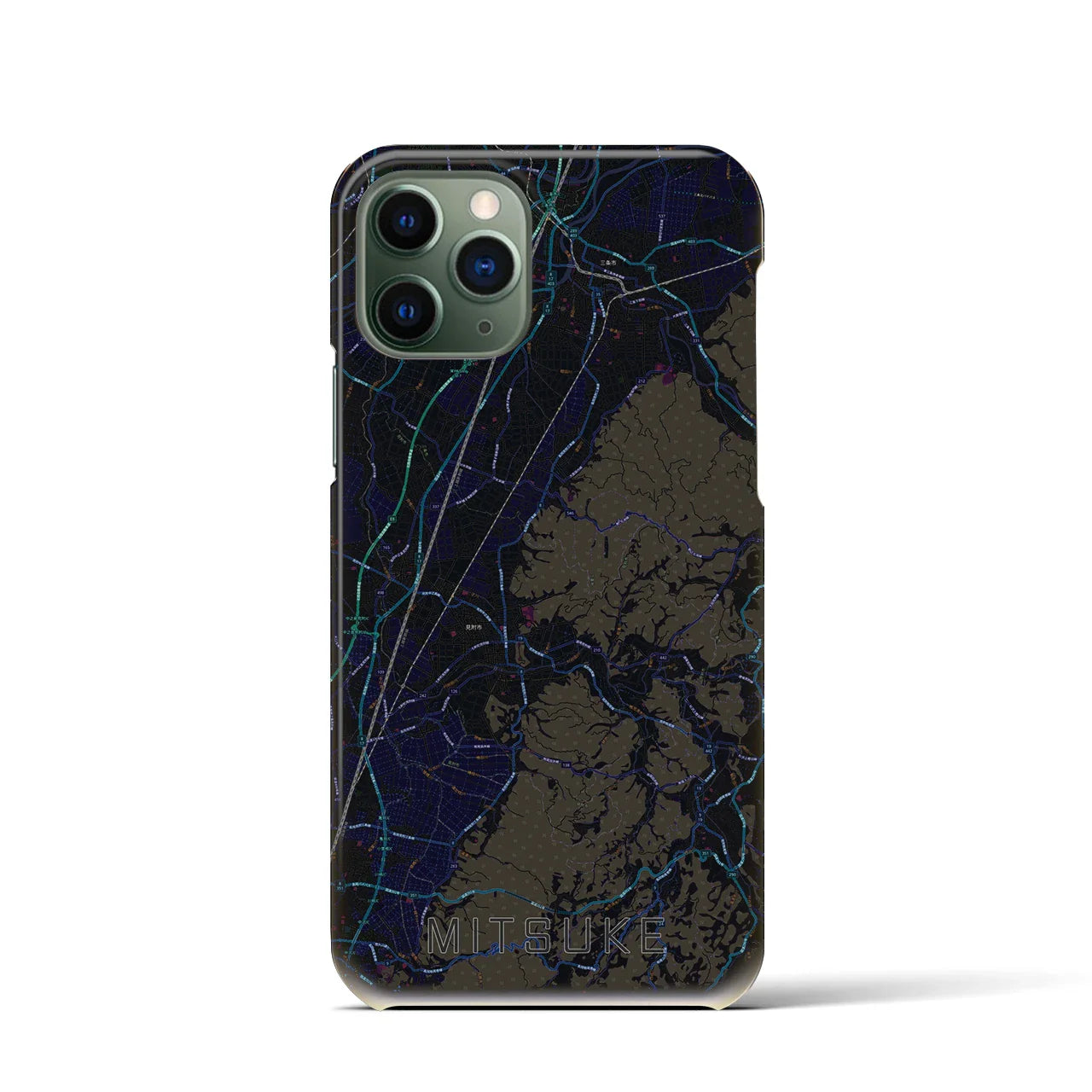 【見附(新潟県)】地図柄iPhoneケース(バックカバータイプ)